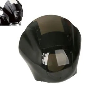 クォーターヘッドライトフェアリングフロントガラス、49mmフォーククランプ付き、ハーレースポーツスターに適合 Quarter Headlight Fairing Windshield w/ 49mm Fork Clamp Fit For Harley Sportster