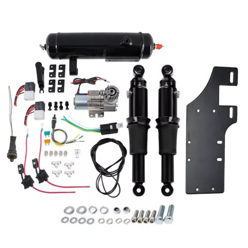 フロントエアライド低下キットリアサスペンションタンクハーレーロードキング 14-23 に適合 Front Air Ride Lowering Kit Rear Suspension Tank Fit For Harley Road King 14-23