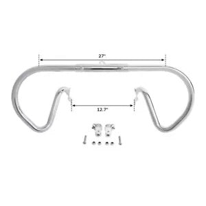 エンジンガード クラッシュバー ハーレーナイト V-ロッドマッスル 2002-2017 クローム/ブラックに適合 Engine Guards Crash Bar Fit For Harley Night V-Rod Muscle 2002-2017 Chrome/Black