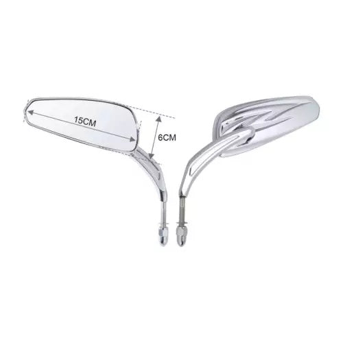 テーパートライバルリアビューミラーハーレーツーリングロードグライドに適合クローム/ブラック Tapered Tribal Rear View Mirrors Fit For Harley Touring Road Glide Chrome/Black