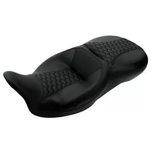 ブラック運転席助手席ハーレーロードキングストリートグライド2009-2023 2022に適合 Black Driver Passenger Seat Fit For Harley Road King Street Glide 2009-2023 2022
