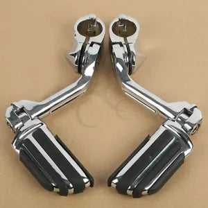 調整可能なロングハイウェイ 1-1/4 インチバーフットペグ ハーレーツーリングストリートグライド用 Adjustable Long Highway 1-1/4" Bars Foot Peg Fit For Harley Touring Street Glide