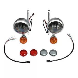 4.5 インチ LED フォグライトブラケットターンシグナルハーレーストリートグライド FLHX 1994-24 に適合 4.5" LED Fog Light Bracket Turn Signals Fit For Harley Street Glide FLHX 1994-24