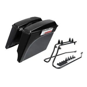 5インチ 拡張ハードサドルバッグ変換ブラケット ハーレーソフテイル 84-17 ブラックに適合 5" Extended Hard Saddlebag Conversion Bracket Fit For Harley Softail 84-17 Black