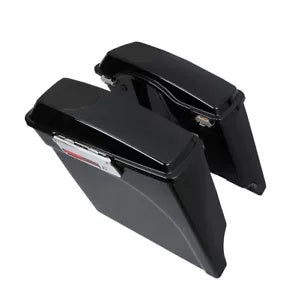 5インチ 拡張ハードサドルバッグ変換ブラケット ハーレーソフテイル 84-17 ブラックに適合 5" Extended Hard Saddlebag Conversion Bracket Fit For Harley Softail 84-17 Black