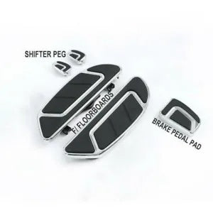 クロームドライバーフロアボードブレーキペダルシフトペグハーレーストリートグライド86-23用 Chrome Driver Floorboard Brake Pedal Shift Peg Fit For Harley Street Glide 86-23