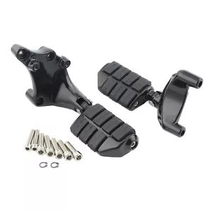 ブラックフットレストフットペグマウントハーレースポーツスター1200アイアン883 2014-2022に適合 Black Footrest Foot Pegs Mount Fit For Harley Sportster 1200 Iron 883 2014-2022