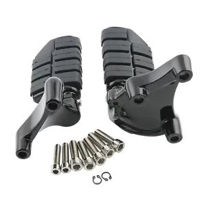 ブラックフットレストフットペグマウントハーレースポーツスター1200アイアン883 2014-2022に適合 Black Footrest Foot Pegs Mount Fit For Harley Sportster 1200 Iron 883 2014-2022