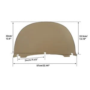 12.5インチ スモーク フロントガラス ハーレー ツーリング エレクトラグライド ストリート FLHT FLHX 14-2024用 12.5" Smoke Windshield For Harley Touring Electra Glide Street FLHT FLHX 14-2024
