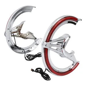 ブレーキローターカバー LED ライトレッドレンズ ホンダ ゴールドウィング GL1800 18-23 19 米国用 Brake Rotor Covers LED Light Red Lens Fit For Honda Goldwing GL1800 18-23 19 US