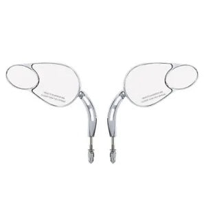 クローム バックミラー ハーレー ダイナ ソフテイル スポーツスター ロード ストリート グライドに適合 Chrome Rear View Mirrors Fit For Harley Dyna Softail Sportster Road Street Glide