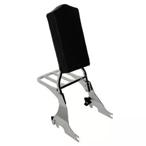 クローム背もたれシーシーバー荷物ラックハーレースポーツスター 1200 883 04-2022 に適合 Chrome Backrest Sissy Bar Luggage Rack Fit For Harley Sportster 1200 883 04-2022