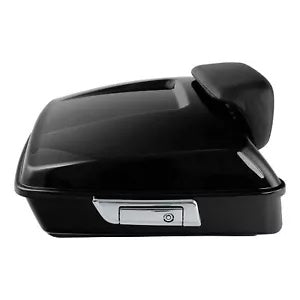 ブラックチョップドパックトランクバックレストマウントはハーレーツアーパックツーリング97-2008に適合 Black Chopped Pack Trunk Backrest Mount Fits For Harley Tour Pak Touring 97-2008