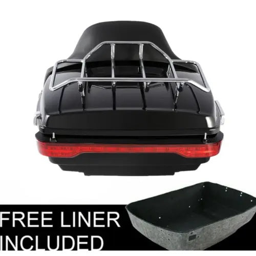 King Luggage トランクパッド & LED テールライト ハーレーツアーパックロードグライド 14-24 に適合 King Luggage Trunk Pad & LED Tail Light Fit For Harley Tour Pak Road Glide 14-24