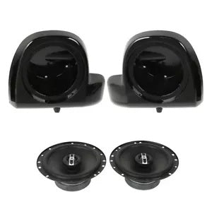 6.5インチオーディオスピーカーポッドボックスハーレーツーリング下部通気フェアリング14-23に適合 6.5" Audio Speakers Pods Boxes Fit For Harley Touring Lower Vented Fairing 14-23