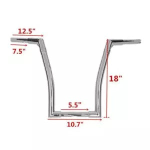1 1/4インチ 18インチ ライズ エイプ ハンガー ハンドルバー ハーレースポーツスター ダイナ ソフテイル FLST用 1 1/4" 18" Rise Ape Hanger Handlebar Fit For Harley Sportster Dyna Softail FLST