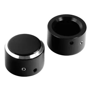 ブラックフロントアクスルナットカバーボルトキットハーレーツーリングロードグライドスポーツスターに適合 Black Front Axle Nut Covers Bolt Kit Fit For Harley Touring Road Glide Sportster