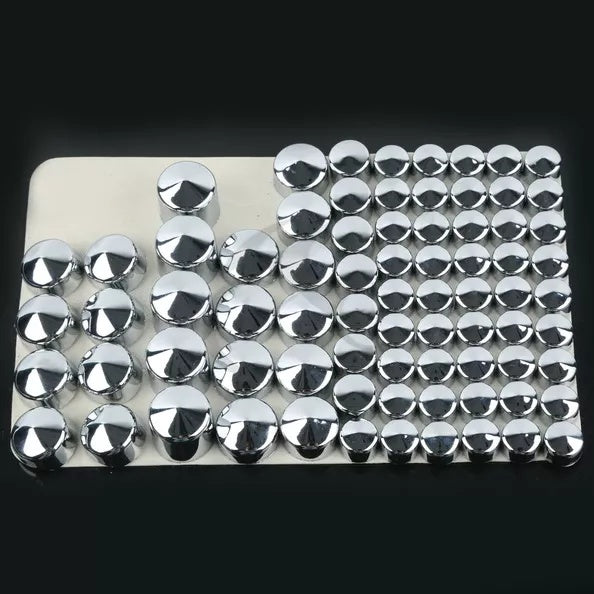 76 X クロームボルトトッパーキャップカバー ハーレーツインカムダイナ 1991-2013 1997 2012用 76 X Chrome Bolt Topper Caps Cover For Harley Twin Cam Dyna 1991-2013 1997 2012