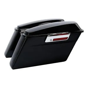 マットブラックサドルバッグ クロームラッチ付き ハーレーツーリングロードキング 94-13用 Matte Black Saddlebags w/ Chrome Latche Fit For Harley Touring Road King 94-13