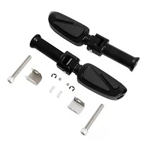 ブラック パッセンジャーフットペグ フットペグ & ブラケット ハーレー ソフテイル ファットボーイ 18-24 に適合 Black Passenger Foot Peg Footpegs & Bracket Fit For Harley Softail Fat Boy 18-24