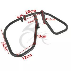 ブラックサドルバッグガードレールクラッシュバーハーレーソフテイルヘリテージスプリンガーに適合 Black Saddlebag Guard Rail Crash Bar Fit For Harley Softail Heritage Springer