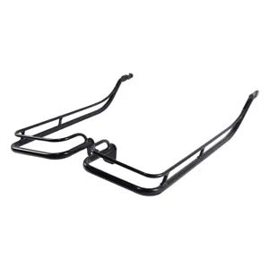 ブラックハードサドルバッグガードレールハーレーツーリングロードグライド2009-2013に適合 Black Hard Saddlebags Guard Rails Fit For Harley Touring Road Glide 2009-2013
