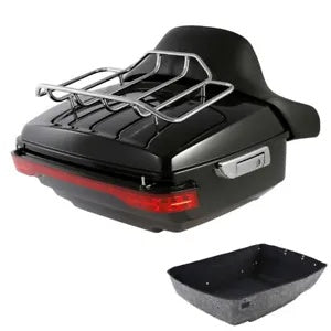 キングパック トランク バックレスト ラック ライト ハーレー ツアー パック ストリート グライド 2014-24 に適合 King Pack Trunk Backrest Rack Light Fit For Harley Tour Pak Street Glide 2014-24