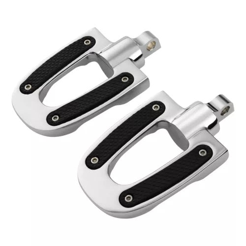 クロームフットペグペグフットレストオスマウントハーレーツーリングロードストリートグライド用 Chrome Footpeg Pegs Footrest Male Mount Fit For Harley Touring Road Street Glide