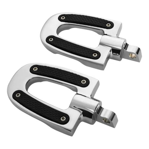 クロームフットペグペグフットレストオスマウントハーレーツーリングロードストリートグライド用 Chrome Footpeg Pegs Footrest Male Mount Fit For Harley Touring Road Street Glide