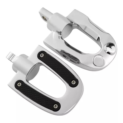 クロームフットペグペグフットレストオスマウントハーレーツーリングロードストリートグライド用 Chrome Footpeg Pegs Footrest Male Mount Fit For Harley Touring Road Street Glide