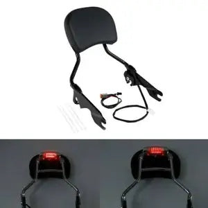 ブラック シーシーバー アップライト ブレーキ テール ライト ハーレー ツーリング ロードキング 09-13 に適合 Black Sissy Bar Upright Brake Tail Light Fit For Harley Touring Road King 09-13