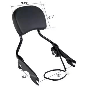 ブラック シーシーバー アップライト ブレーキ テール ライト ハーレー ツーリング ロードキング 09-13 に適合 Black Sissy Bar Upright Brake Tail Light Fit For Harley Touring Road King 09-13