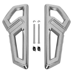 クロームドライバーフットボードフロアボードハーレーソフテイルスリムファットボーイ2018-23に適合 Chrome Driver Footboards Floorboards Fit For Harley Softail Slim Fat Boy 2018-23