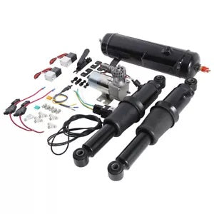 リアエアライドサスペンションハーレーツーリングロードキングストリートグライド1994-2022に適合 Rear Air Ride Suspension Fit For Harley Touring Road King Street Glide 1994-2022