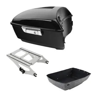 キングパック トランクマウントラック ハーレーツーリングツアーパックストリートグライド2014-24に適合 King Pack Trunk Mount Rack Fit For Harley Touring Tour Pak Street Glide 2014-24