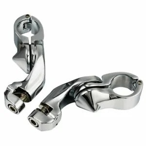 1 1/4インチ 32mm 調整可能な短角高速道路フットペグ ハーレーツーリング用フットペグ 1 1/4" 32mm Adjustable Short Angle Highway Footpeg Foot Pegs For Harley Touring