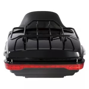 キングパック トランク背もたれトップラック LED テールライト ハーレーロードグライド 14-24 に適合 King Pack Trunk Backrest Top Rack LED Tail Light Fit For Harley Road Glide 14-24