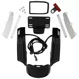 ビビッドブラックリアフェンダー筋膜ハーレーロードキングストリートグライド 2014-2024 に適合 Vivid Black Rear Fender Fascia Fit For Harley Road King Street Glide 2014-2024