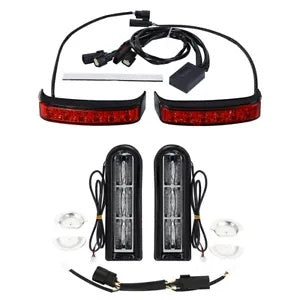 サドルバッグ LED インサートサポート & ブレーキターンライト ハーレーロードキング 2014-24 に適合 Saddlebag LED Insert Support & Brake Turn Light Fit For Harley Road King 2014-24