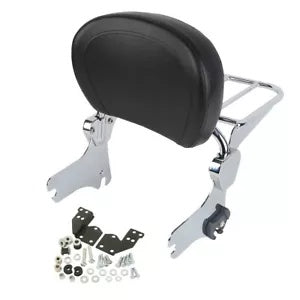 クローム バックレスト シーシーバー 荷物ラック & ドッキング ハーレー ロードキング 97-08 に適合 Chrome Backrest Sissy Bar Luggage Rack & Docking Fit For Harley Road King 97-08