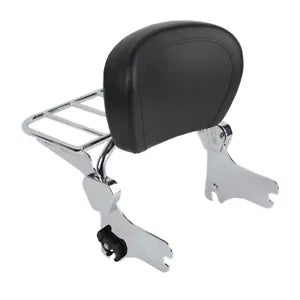 クローム バックレスト シーシーバー 荷物ラック & ドッキング ハーレー ロードキング 97-08 に適合 Chrome Backrest Sissy Bar Luggage Rack & Docking Fit For Harley Road King 97-08
