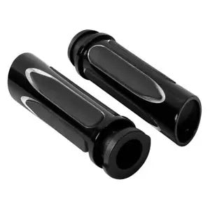 1 ''25mm CNC 電動ハンドルバーグリップ ハーレーエレクトラ ストリート グライド ブラックに適合 1'' 25mm CNC Electric Handle Bar Grips Fit For Harley Electra Street Glide Black