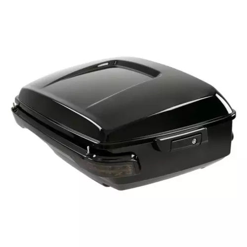 ブラックキングパックトランクLEDライトトップラックハーレーツアーパックロードキング14-24用 Black King Pack Trunk LED Light Top Rack Fit For Harley Tour Pak Road King 14-24