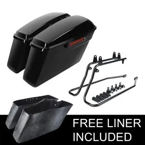サドルバッグ ブラック ラッチ変換ブラケット ハーレー ソフテイル ヘリテージ 84-2017用 Saddlebag Black Latch Conversion Bracket Fit For Harley Softail Heritage 84-2017
