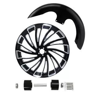 23インチ フロントフェンダーホイールリム デュアルディスクハブ ハーレーロードストリートグライド 08-24用 23" Front Fender Wheel Rim Dual Disc Hub Fit For Harley Road Street Glide 08-24