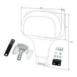 ライダードライバーバックレストパッドはハーレーツーリングロードキングエレクトラストリートグライドに適合 Rider Driver Backrest Pad Fits For Harley Touring Road King Electra Street Glide