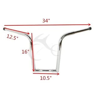 16インチ ライズ エイプ ハンガー ハンドルバー 1-1/4インチ ハンドルバー ハーレー スポーツスター XL 1200用 16" Rise Ape Hanger Handle Bar 1-1/4" Handlebar Fit For Harley Sportster XL 1200