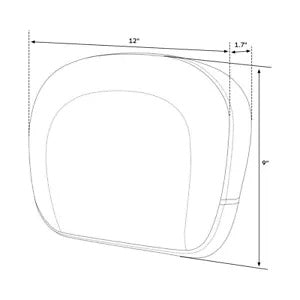 ブラック乗客用シーシーバー背もたれパッドフィットハーレーエレクトラロードストリートグライド Black Passenger Sissy Bar Backrest Pad Fit For Harley Electra Road Street Glide