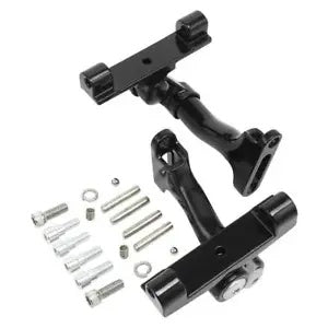ブラック調整可能なリアフットボードマウント ハーレーロードストリートグライド 1993-2024 に適合 Black Adjustable Rear Footboard Mount Fit For Harley Road Street Glide 1993-2024