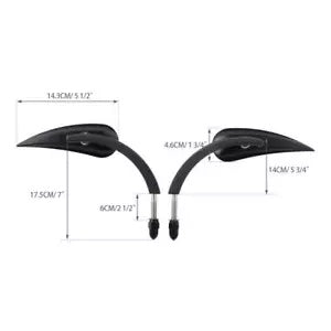 8mm ブラック バックミラー ハーレー ヘリテージ ソフテイル クラシック デラックス ダイナに適合 8mm Black Rear-View Mirrors Fits For Harley Heritage Softail Classic Deluxe Dyna